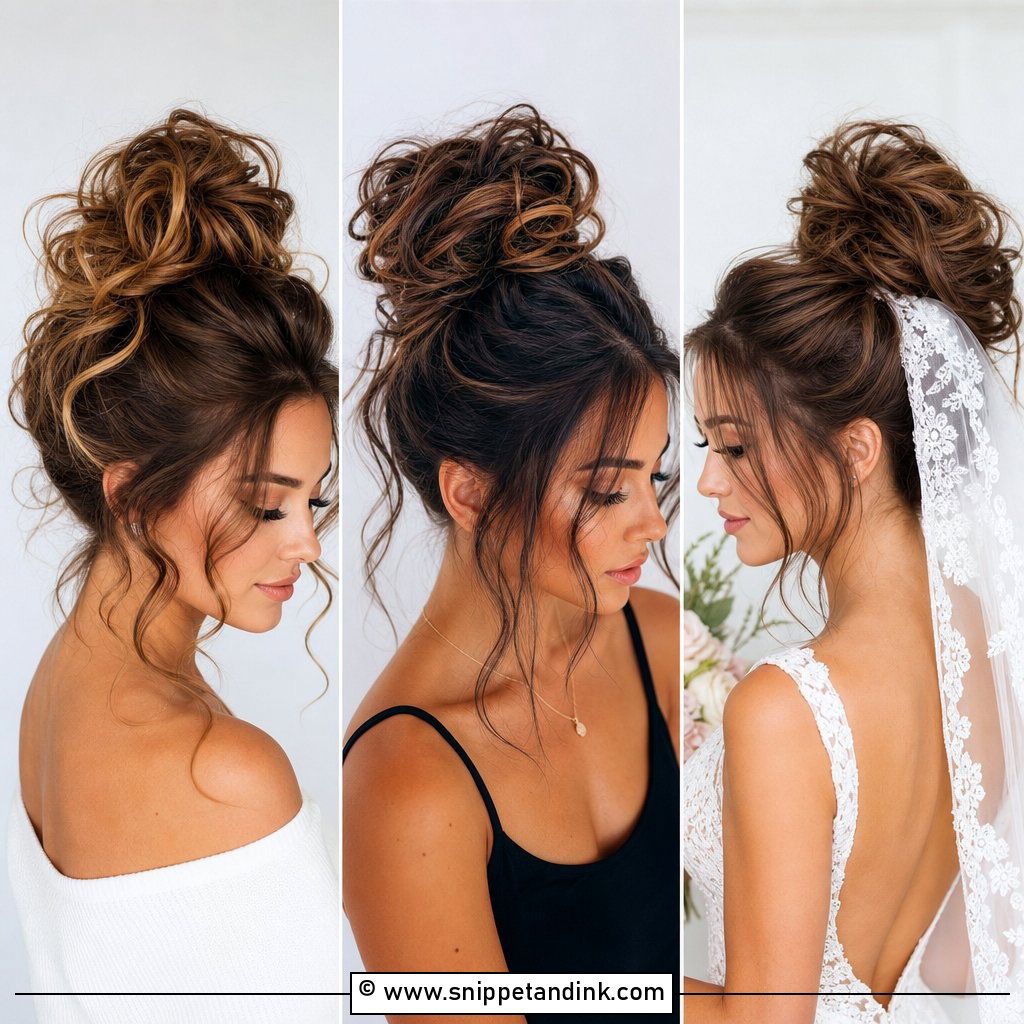 25 Messy Bun Wedding Hair Ideas for Effortless Modern Brides