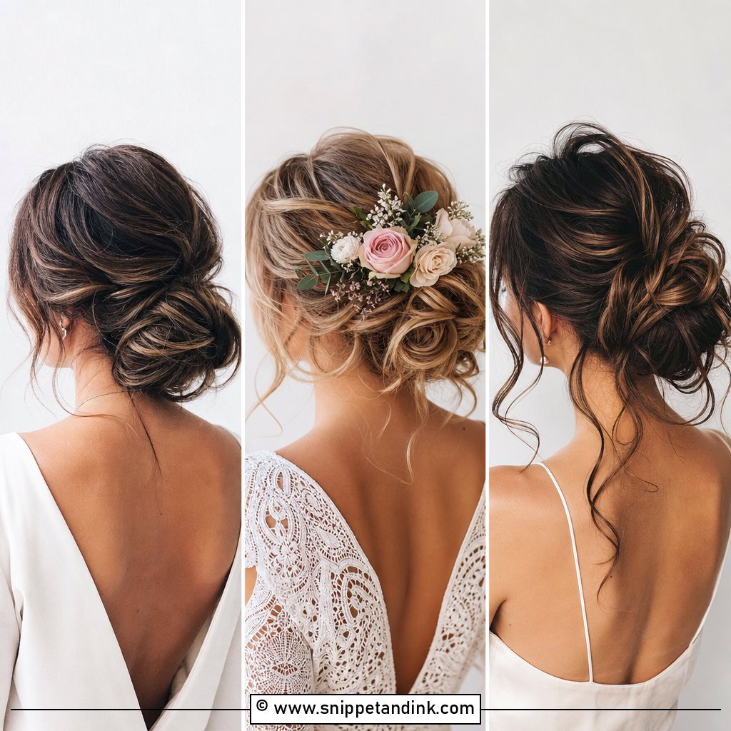 25 Messy Bun for Wedding Ideas for Effortless Bridal Charm