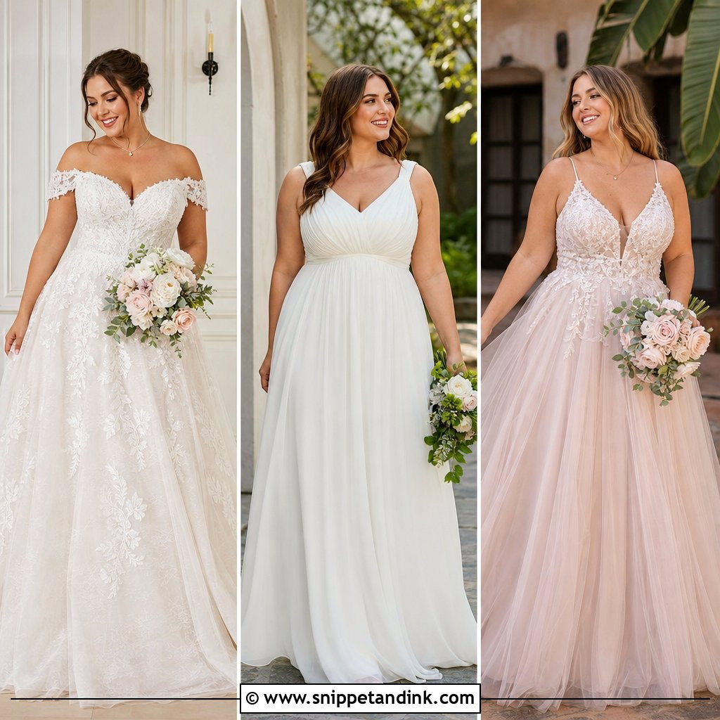 25 Mid Size Wedding Dress Ideas for a Flattering Bridal Look