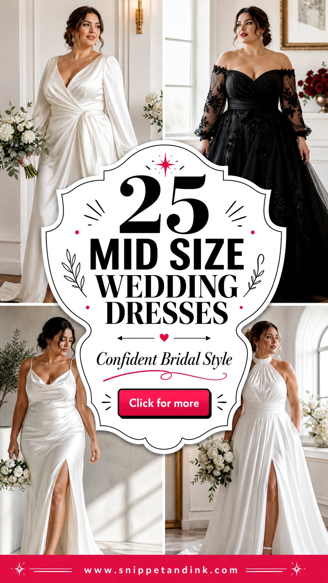 25 Mid Size Wedding Dresses for Confident Bridal Style - 25 Mid Size Wedding Dresses for Confident Bridal Style