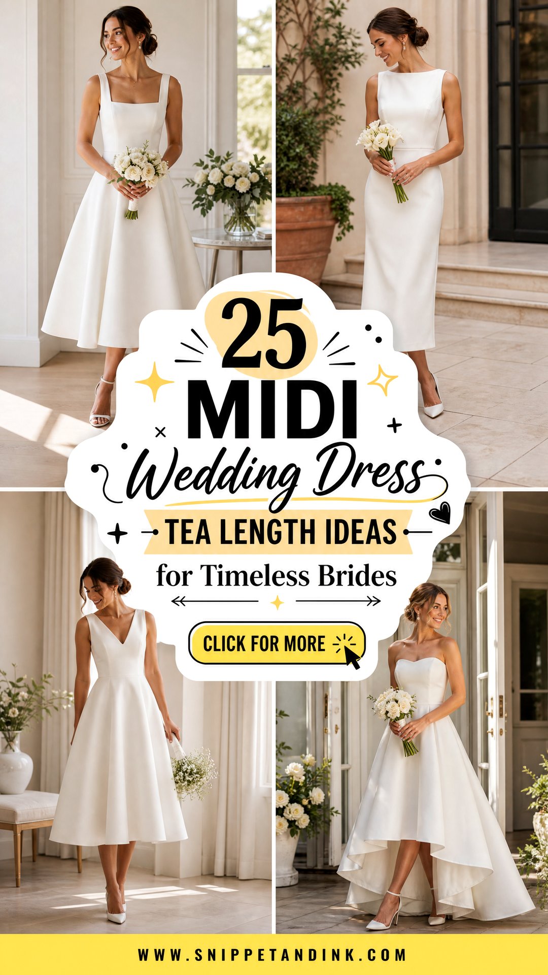 25 Midi Wedding Dress Tea Length Ideas for Timeless Brides - 25 Midi Wedding Dress Tea Length Ideas for Timeless Brides