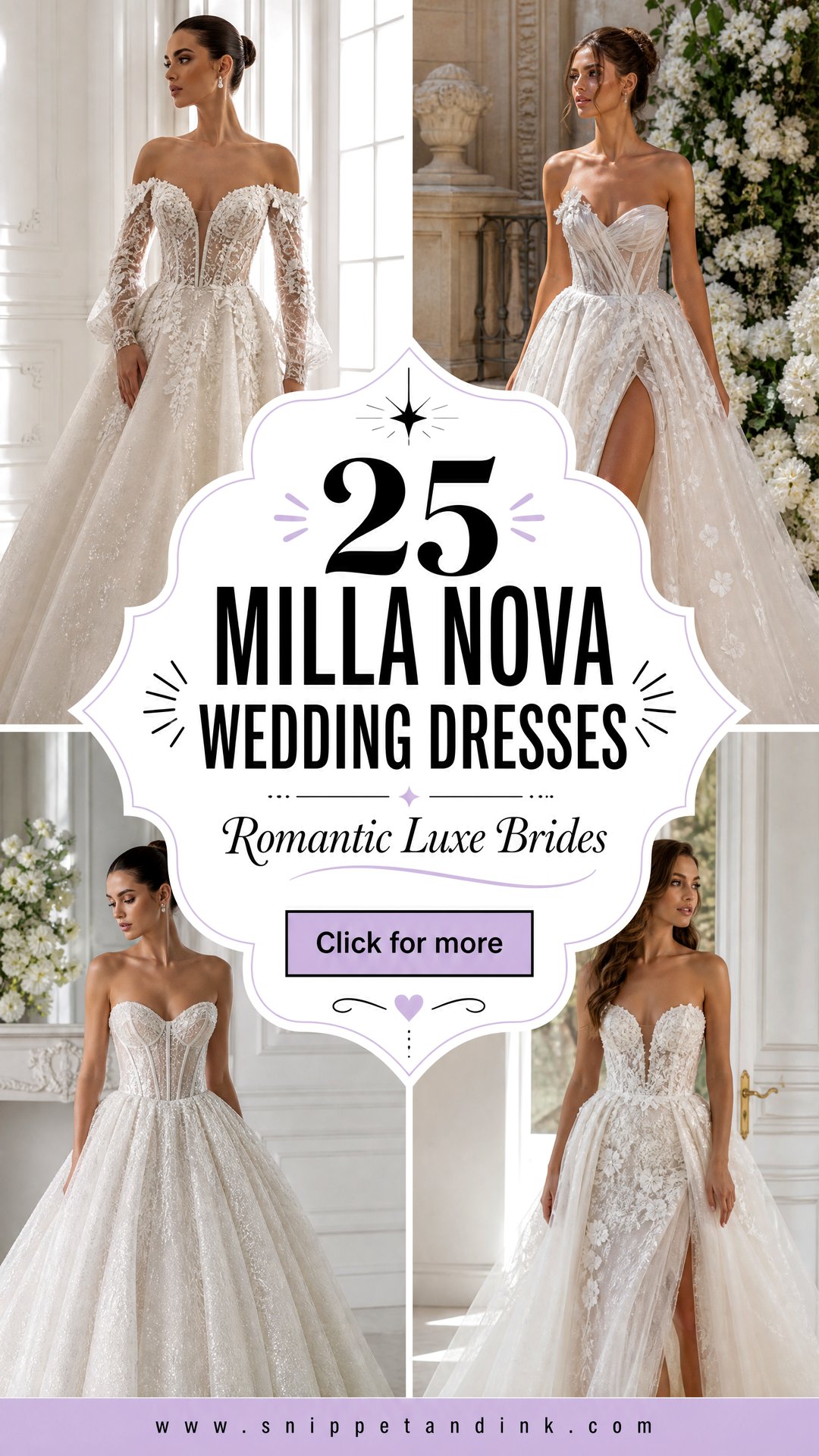 25 Milla Nova Wedding Dresses for Romantic Luxe Brides - 25 Milla Nova Wedding Dresses for Romantic Luxe Brides