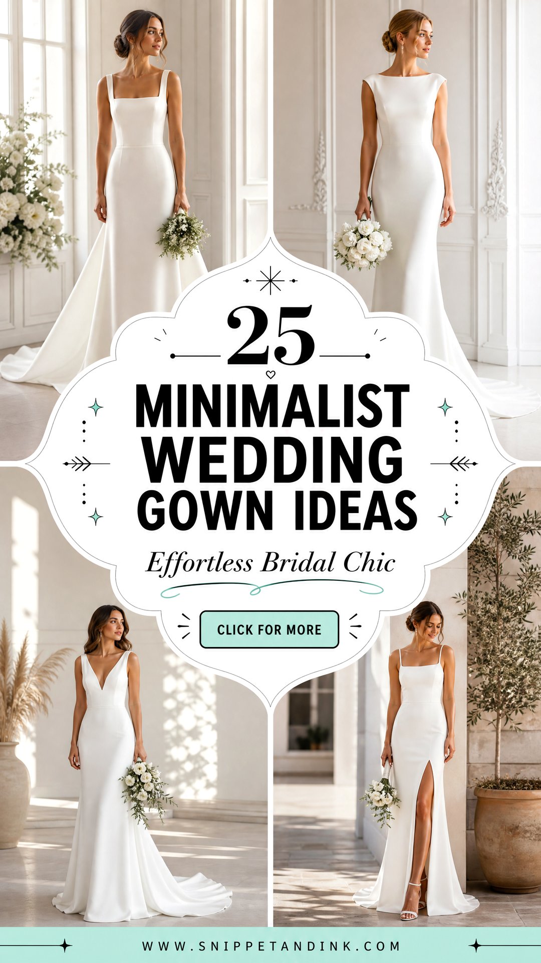 25 Minimalist Wedding Gown Ideas for Effortless Brides - 25 Minimalist Wedding Gown Ideas for Effortless Brides
