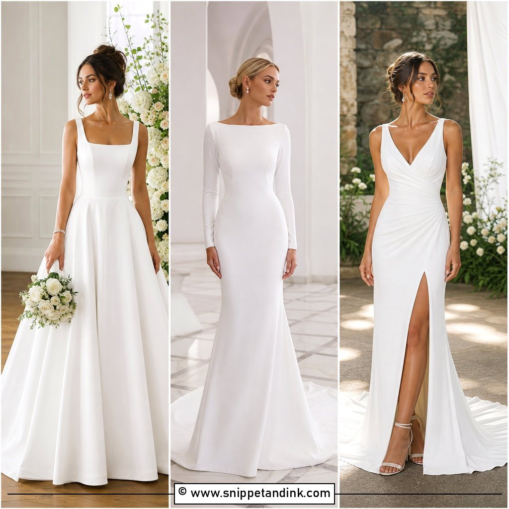25 Minimalist Wedding Gown Ideas for Effortless Brides