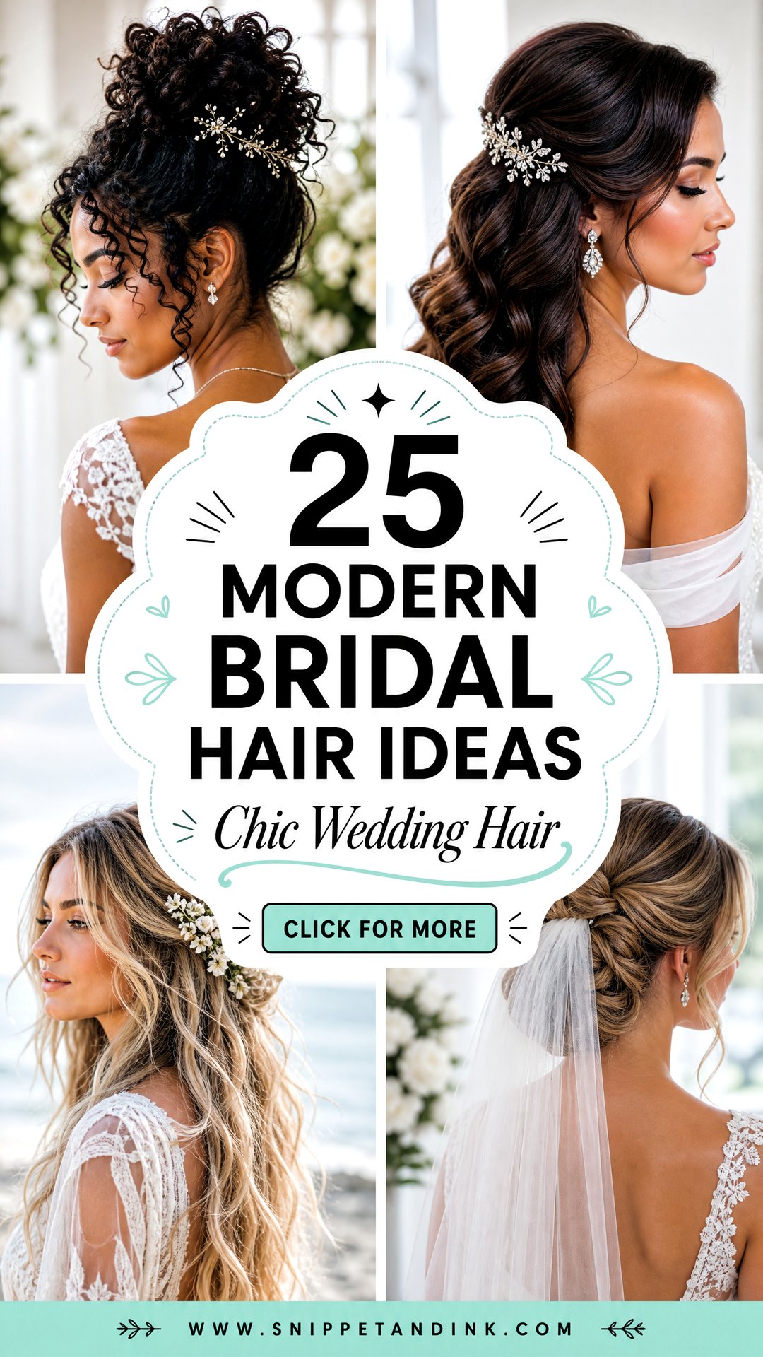 25 Modern Bridal Hair Ideas for Chic Wedding-Day Style - 25 Modern Bridal Hair Ideas for Chic Wedding-Day Style