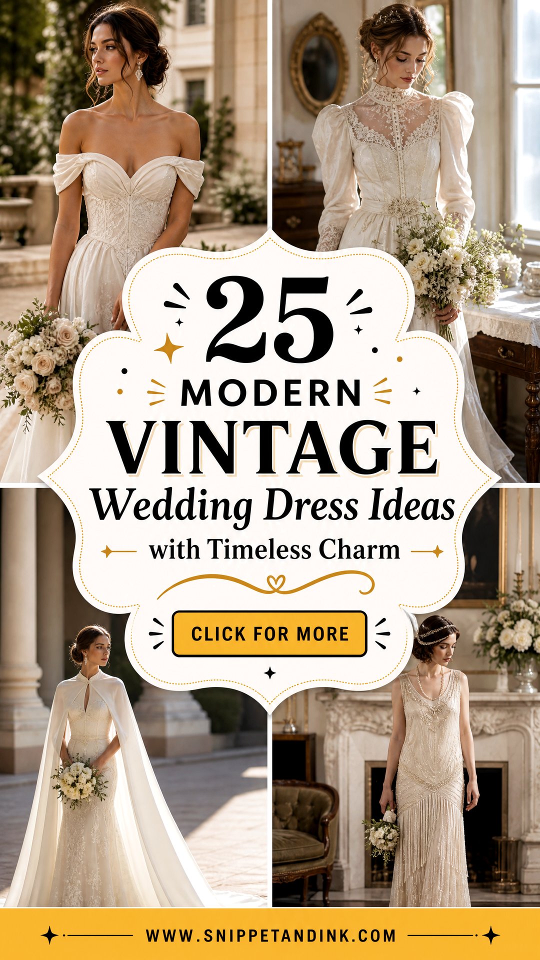 25 Modern Vintage Wedding Dress Ideas with Timeless Charm - 25 Modern Vintage Wedding Dress Ideas with Timeless Charm