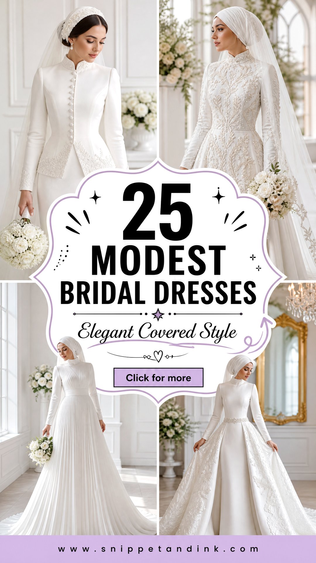 25 Modest Bridal Dresses for Elegant Covered-Up Style - 25 Modest Bridal Dresses for Elegant, Covered-Up Style