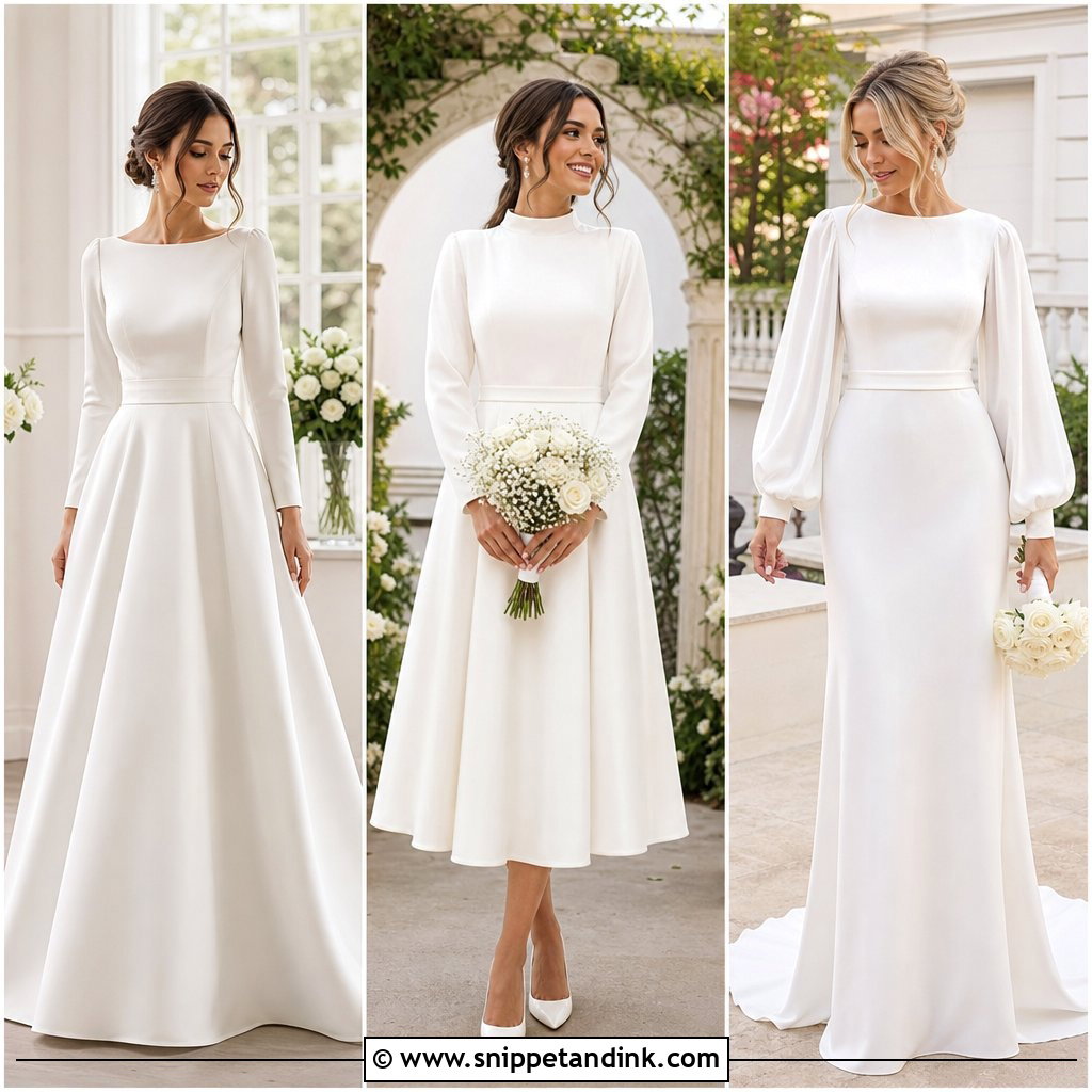 25 Modest Bride Dress Ideas for Elegant Modern Weddings