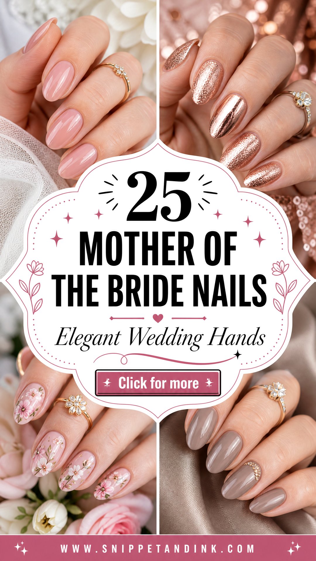 25 Mother of the Bride Nails for Elegant Wedding Hands - 25 Mother of the Bride Nails for Elegant Wedding Hands