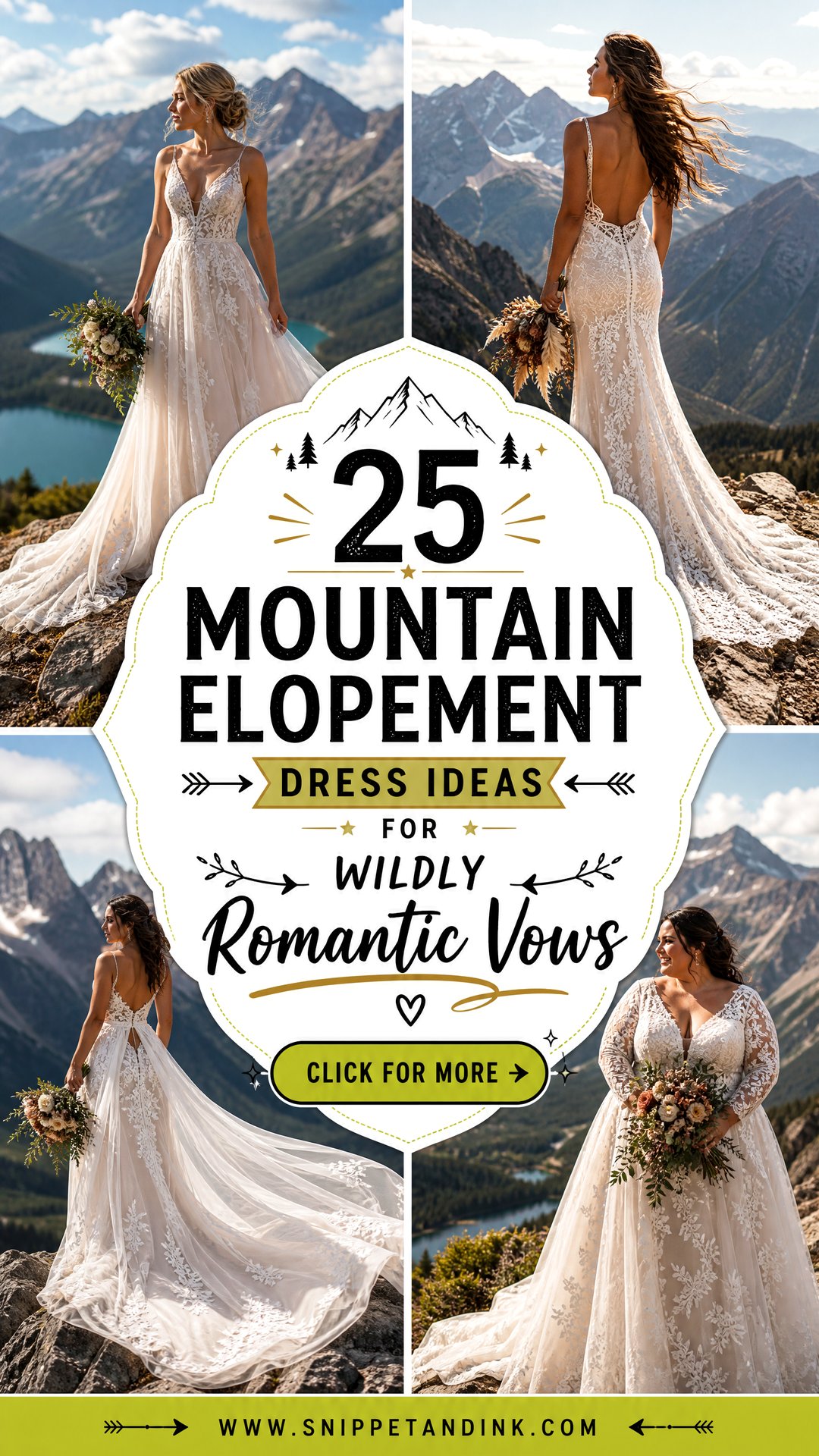 25 Mountain Elopement Dress Ideas for Wildly Romantic Vows - 25 Mountain Elopement Dress Ideas for Wildly Romantic Vows