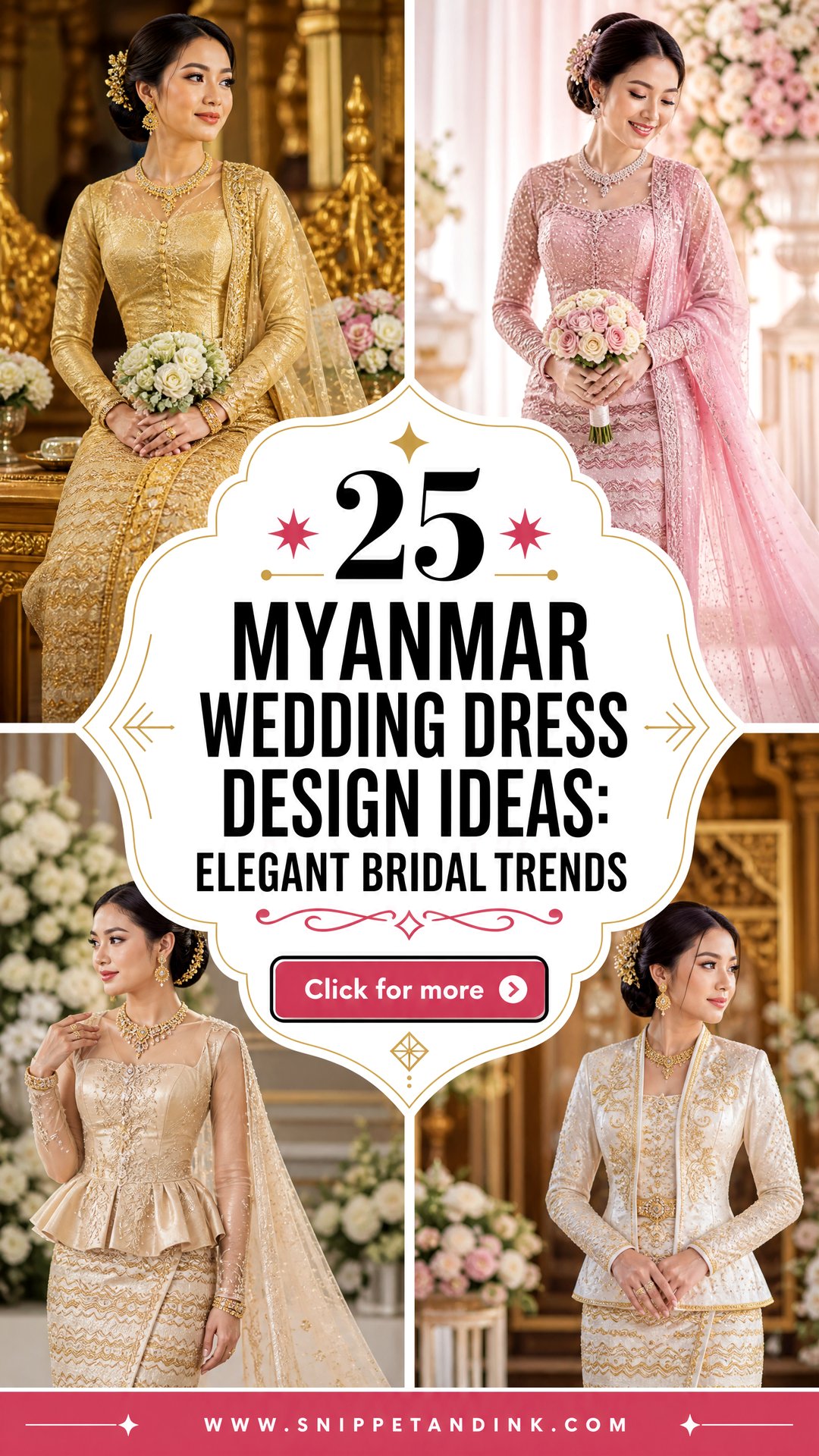 25 Myanmar Wedding Dress Design Ideas Elegant Bridal Trends - 25 Myanmar Wedding Dress Design Ideas: Elegant Bridal Trends