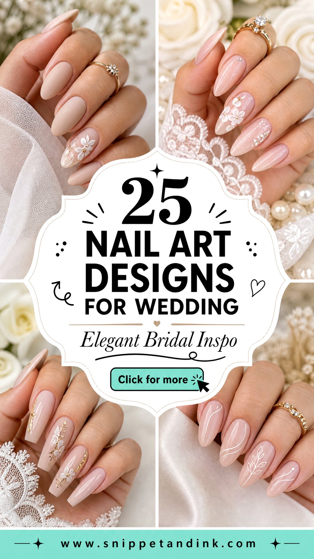 25 Nail Art Designs for Wedding Elegant Bridal Inspo - 25 Nail Art Designs for Wedding: Elegant Bridal Inspo