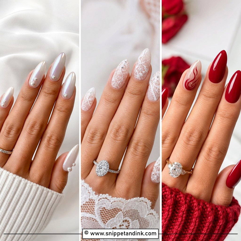 25 Nail Art for Engagement Brides Ideas Romantic Inspo