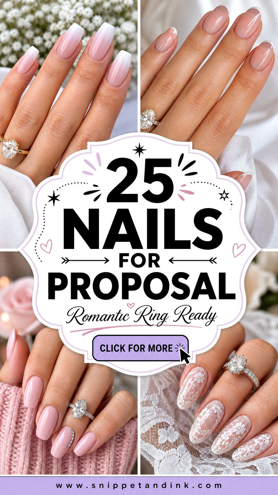 25 Nails for Proposal Romantic Manicure Ideas Shell Love - 25 Nails for Proposal: Romantic Manicure Ideas She’ll Love