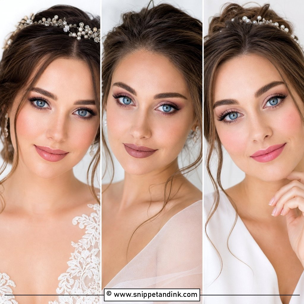 25 Natural Bridal Makeup for Blue Eyes Romantic Glow Ideas