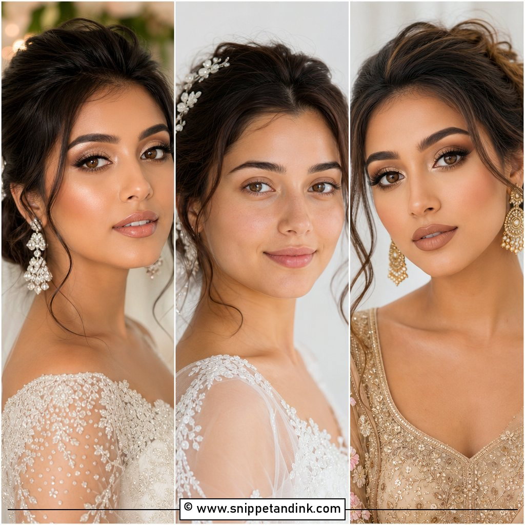 25 Natural Bridal Makeup for Brown Eyes Brunettes Soft Looks