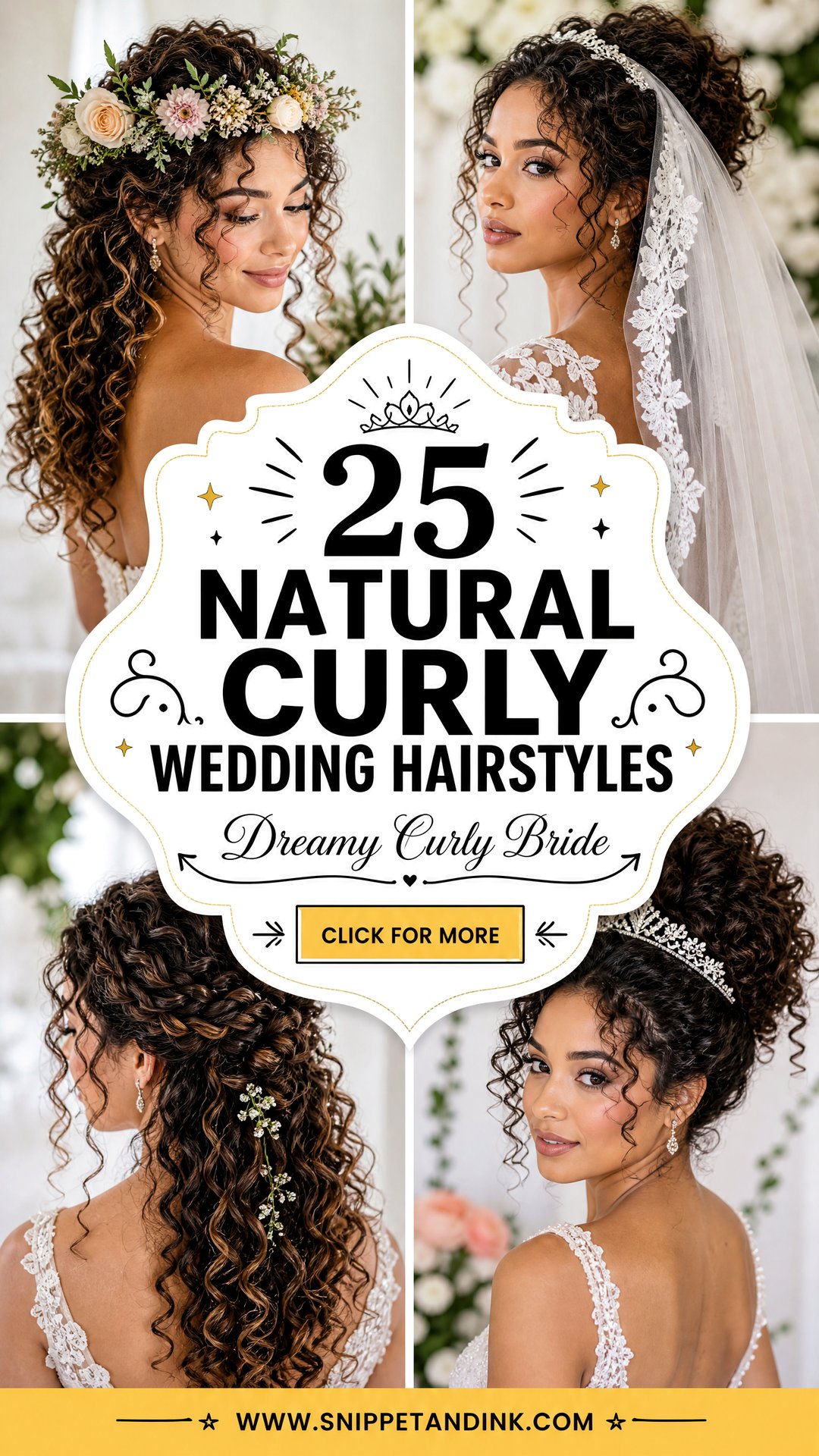 25 Natural Curly Wedding Hairstyles for Romantic Brides - 25 Natural Curly Wedding Hairstyles for Romantic Brides