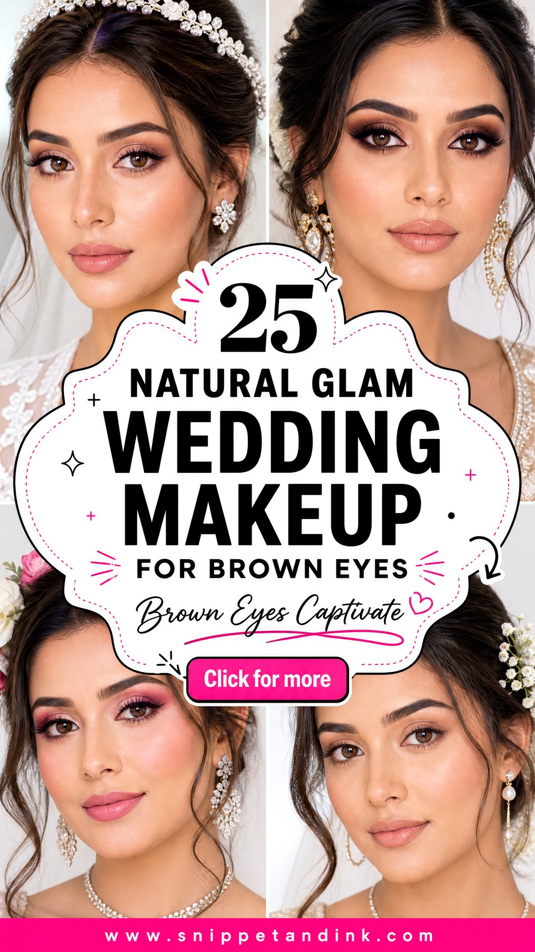 25 Natural Glam Wedding Makeup for Brown Eyes That Captivates - 25 Natural Glam Wedding Makeup for Brown Eyes That Captivates