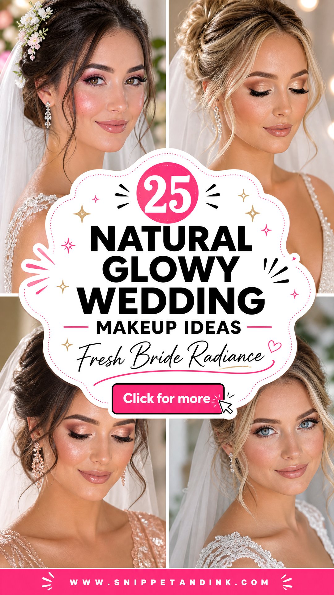 25 Natural Glowy Wedding Makeup Ideas for Fresh Brides - 25 Natural Glowy Wedding Makeup Ideas for Fresh Brides