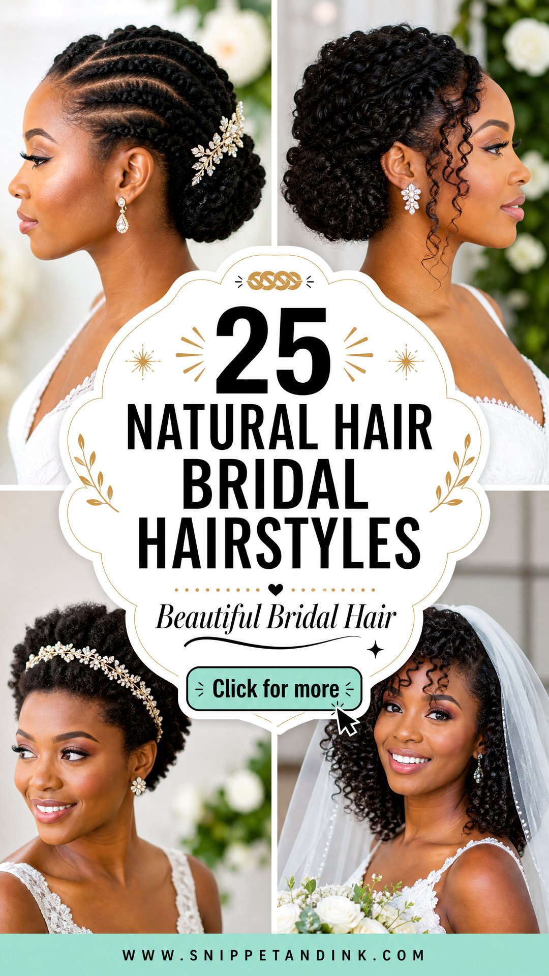 25 Natural Hair Bridal Hairstyles for Beautiful Brides - 25 Natural Hair Bridal Hairstyles for Beautiful Brides