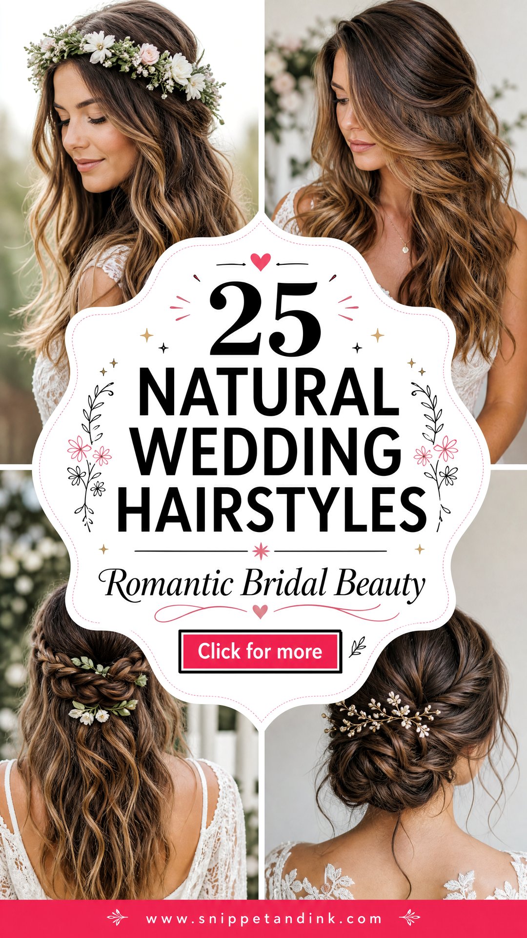 25 Natural Wedding Hairstyles for Romantic Bridal Style - 25 Natural Wedding Hairstyles for Romantic Bridal Style