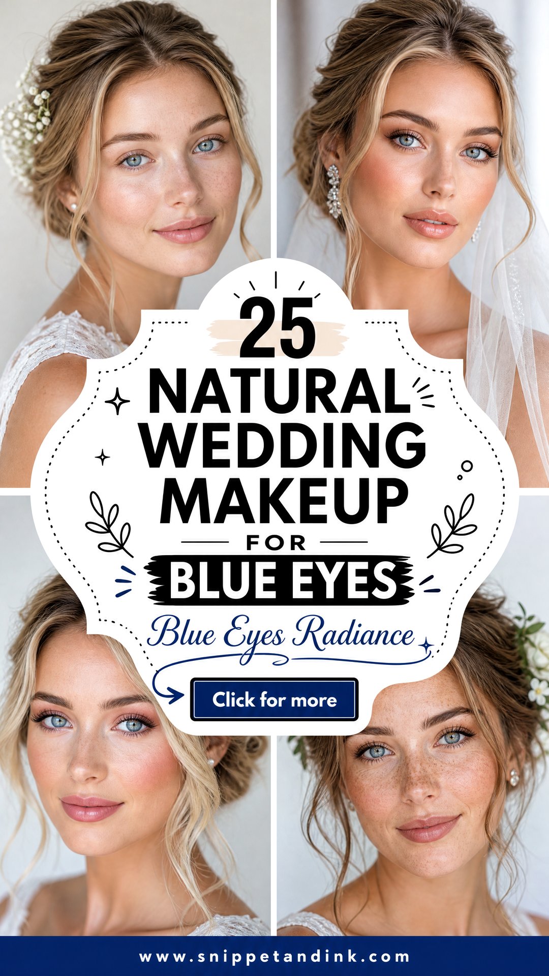 25 Natural Wedding Makeup for Blue Eyes to Glow Beautifully - 25 Natural Wedding Makeup for Blue Eyes to Glow Beautifully