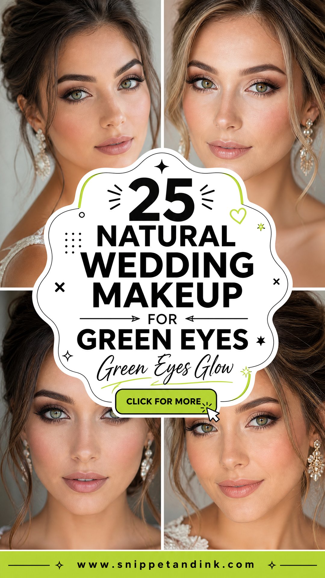 25 Natural Wedding Makeup for Green Eyes to Shine Softly - 25 Natural Wedding Makeup for Green Eyes to Shine Softly