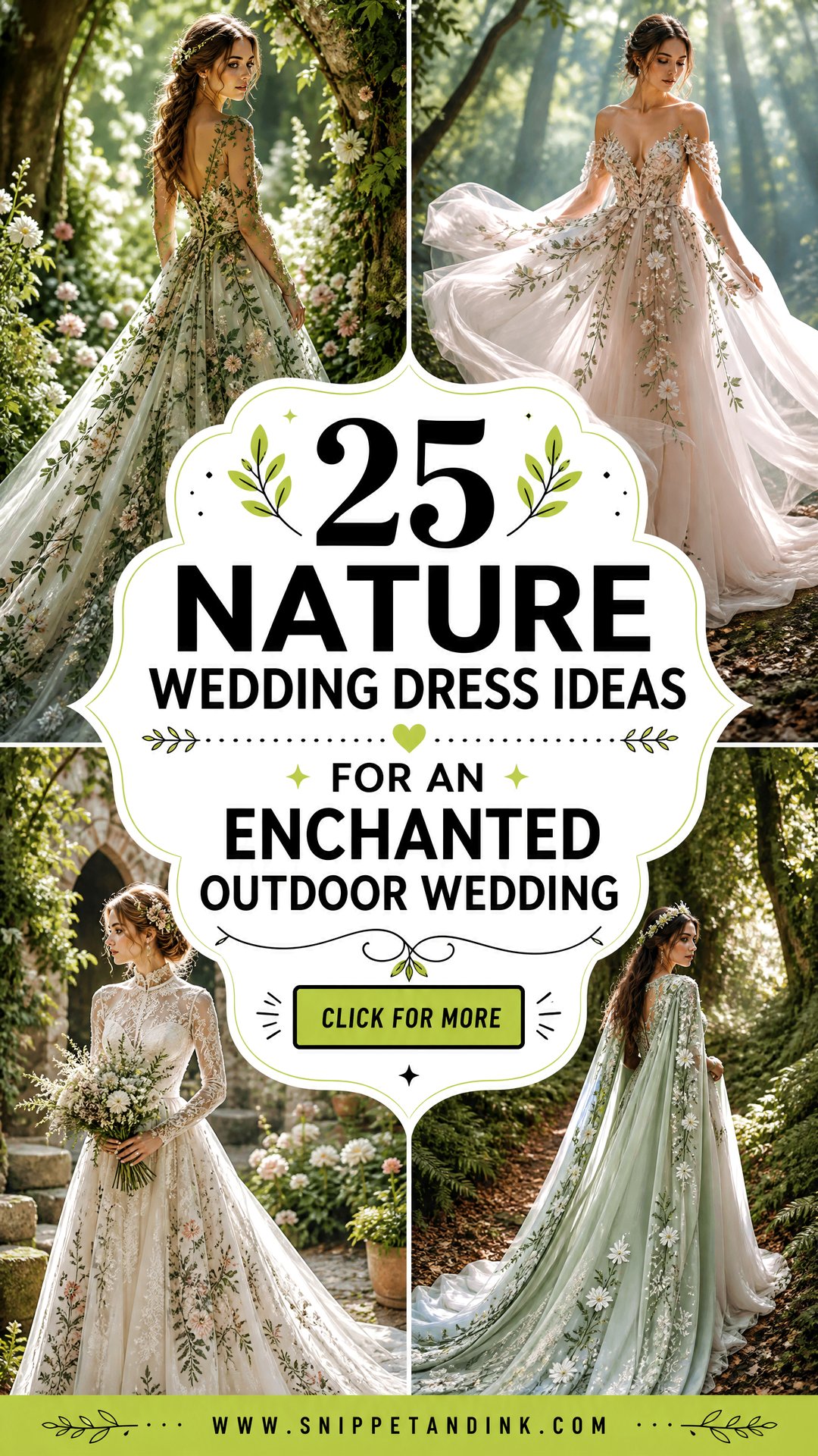 25 Nature Wedding Dress Ideas for an Enchanted Outdoor Wedding - 25 Nature Wedding Dress Ideas for an Enchanted Outdoor Wedding