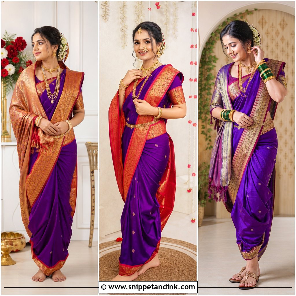 25 Nauwari Bride Look Ideas for Timeless Maharashtrian Style