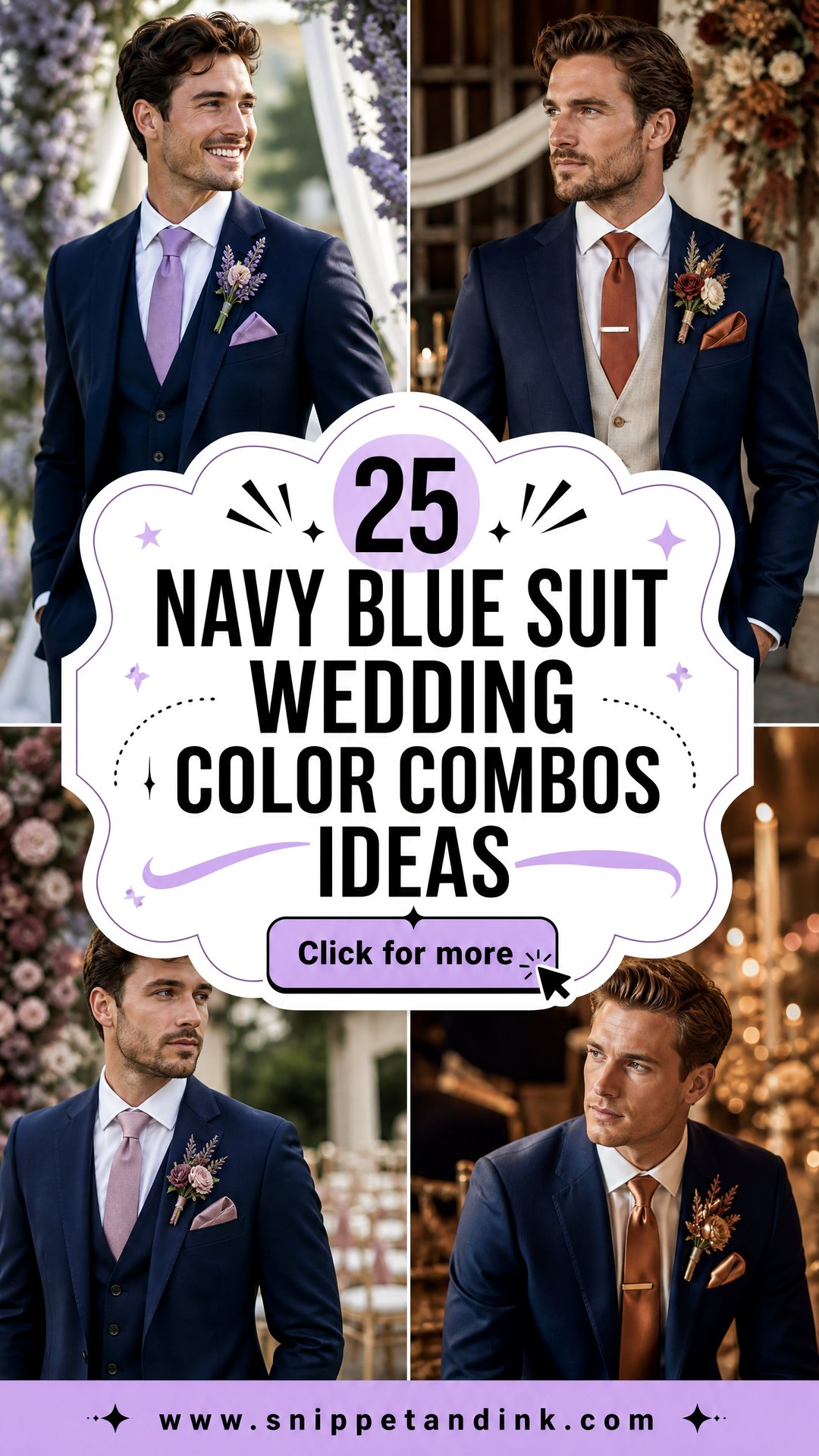 25 Navy Blue Suit Wedding Color Combos Ideas for Modern Grooms - 25 Navy Blue Suit Wedding Color Combos Ideas for Modern Grooms