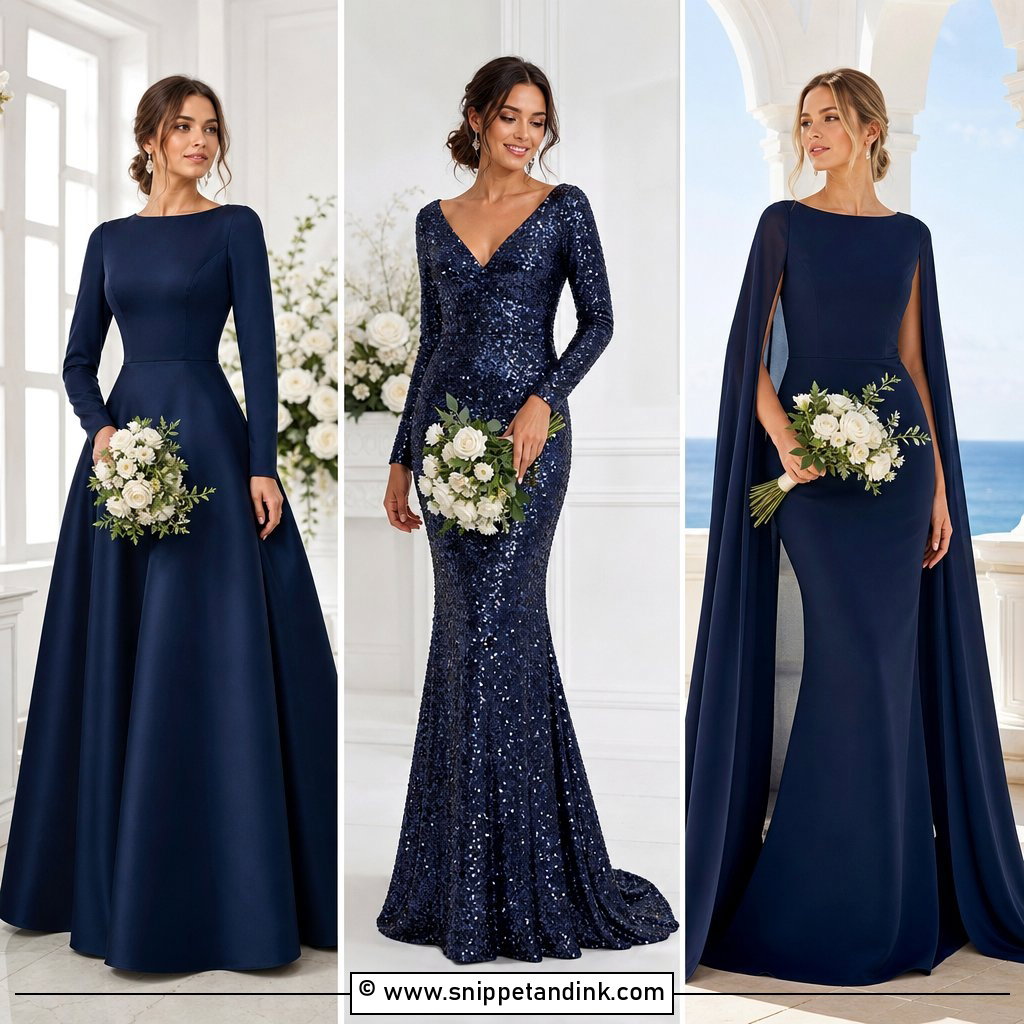 25 Navy Blue Wedding Dress Ideas for Sophisticated Brides