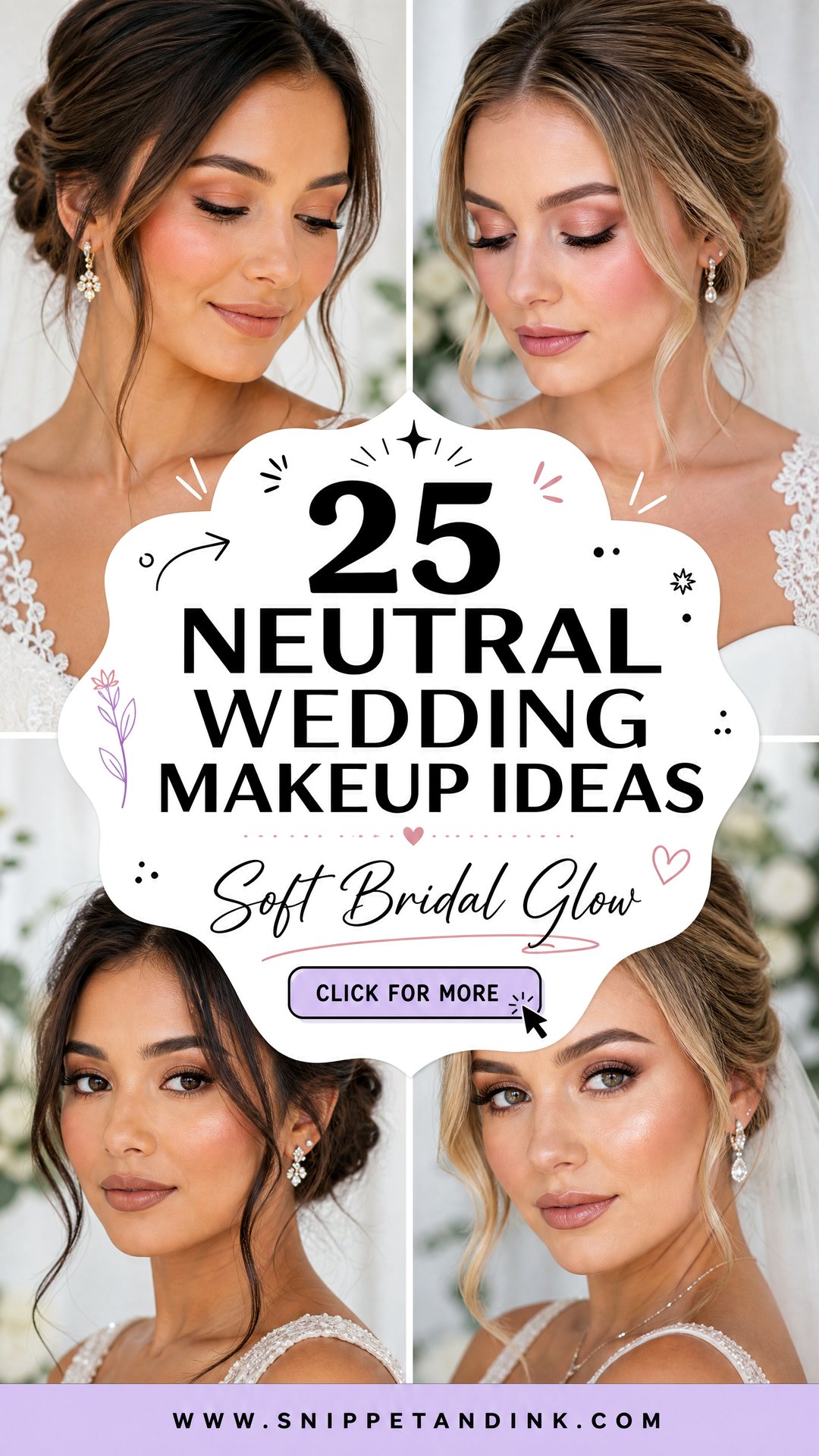 25 Neutral Wedding Makeup Ideas for a Soft Bridal Glow Look - 25 Neutral Wedding Makeup Ideas for a Soft Bridal Glow Look