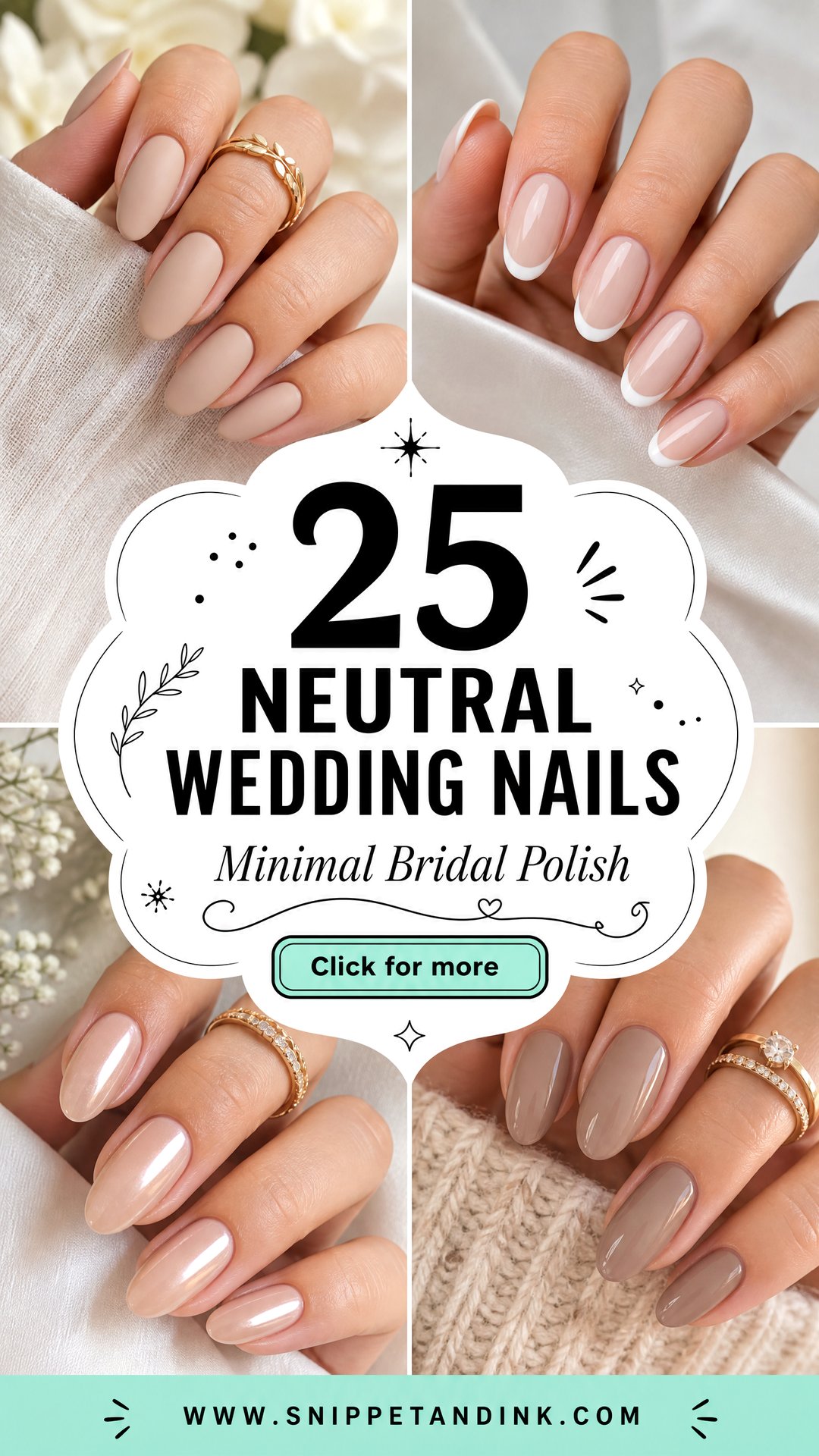 25 Neutral Wedding Nails for a Chic Minimalist Bride Look - 25 Neutral Wedding Nails for a Chic Minimalist Bride Look