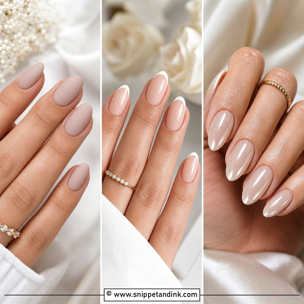 25 Neutral Wedding Nails for a Chic Minimalist Bride Look