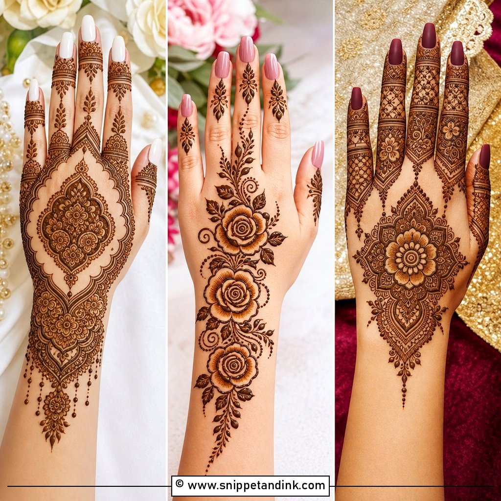 25 New Bridal Back Hand Mehndi Designs for Modern Brides