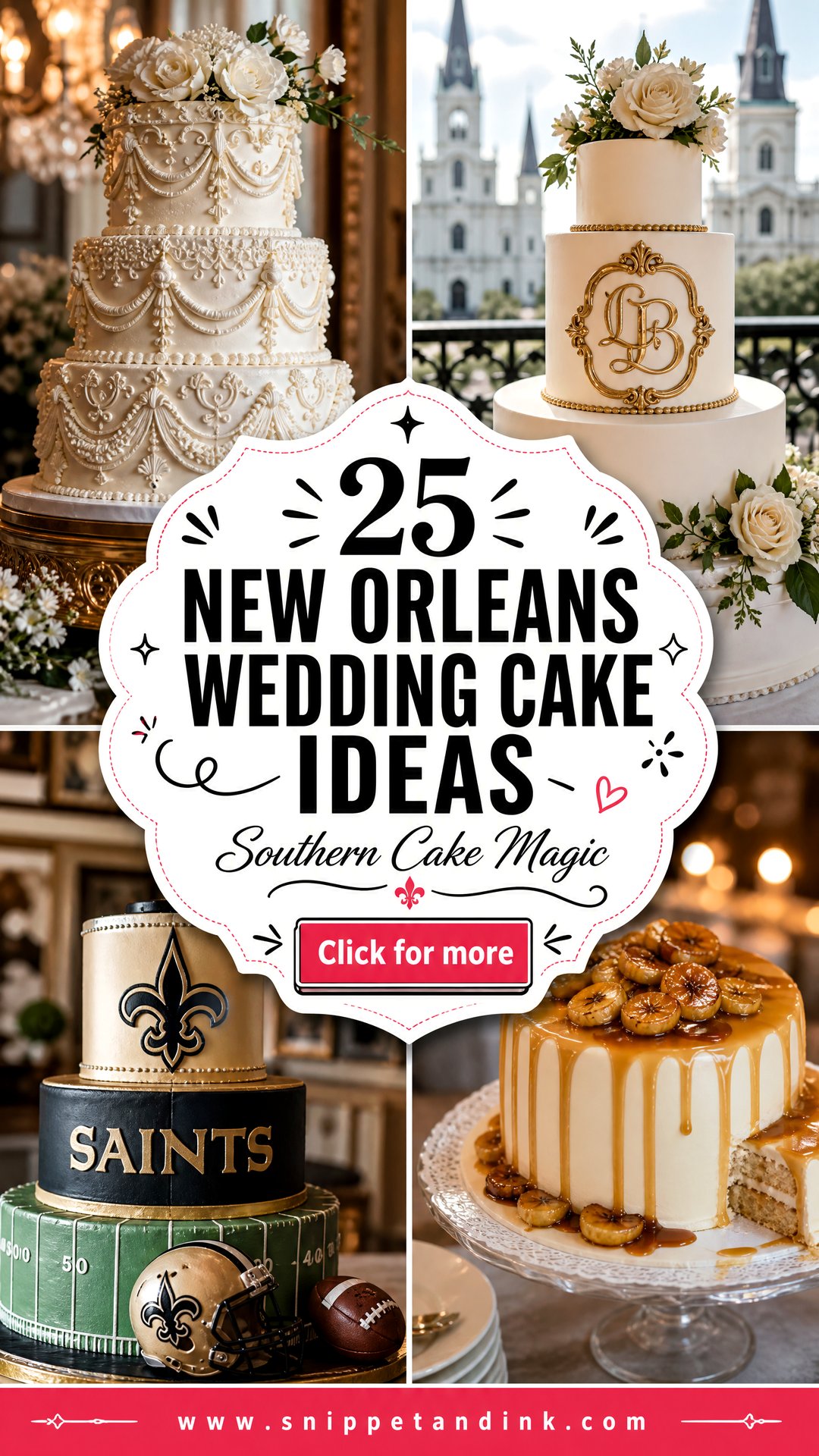 25 New Orleans Wedding Cake Ideas for a Southern Wow Factor - 25 New Orleans Wedding Cake Ideas for a Southern Wow Factor
