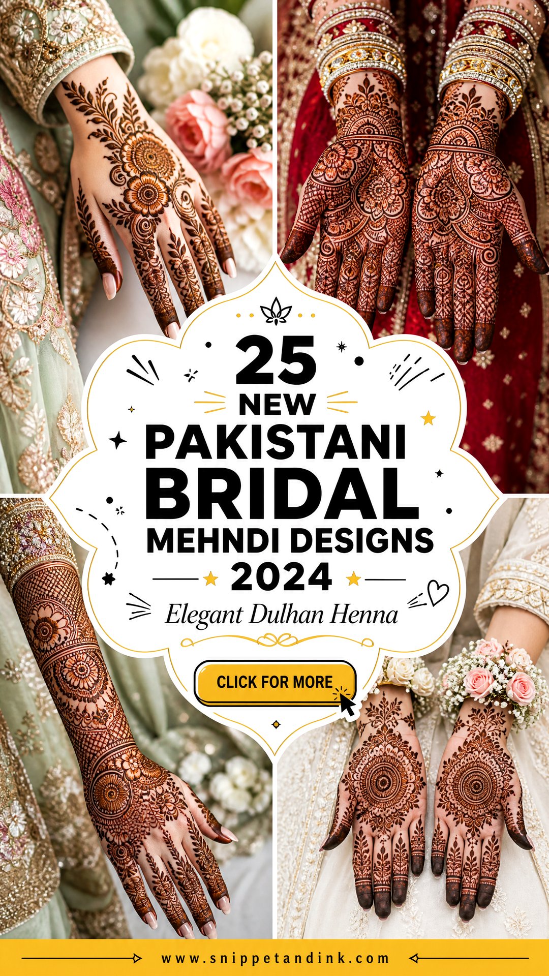 25 New Pakistani Bridal Mehndi Designs 2024 for Brides - 25 New Pakistani Bridal Mehndi Designs 2024 for Brides