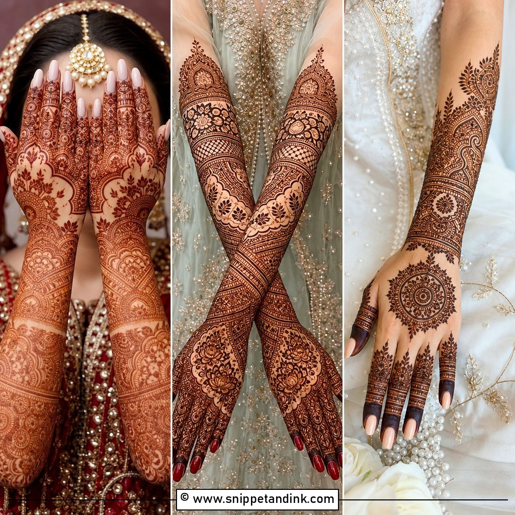 25 New Pakistani Bridal Mehndi Designs 2024 for Brides