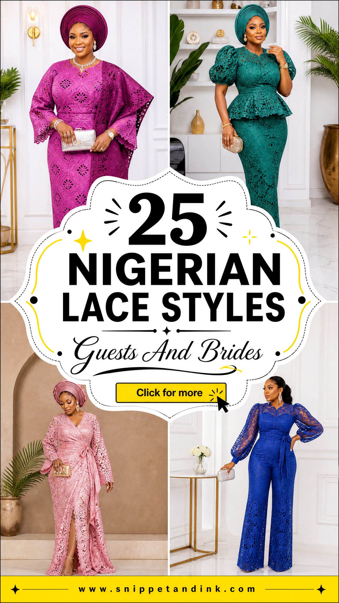 25 Nigerian Lace Styles for Wedding Guests and Brides - 25 Nigerian Lace Styles for Wedding Guests and Brides