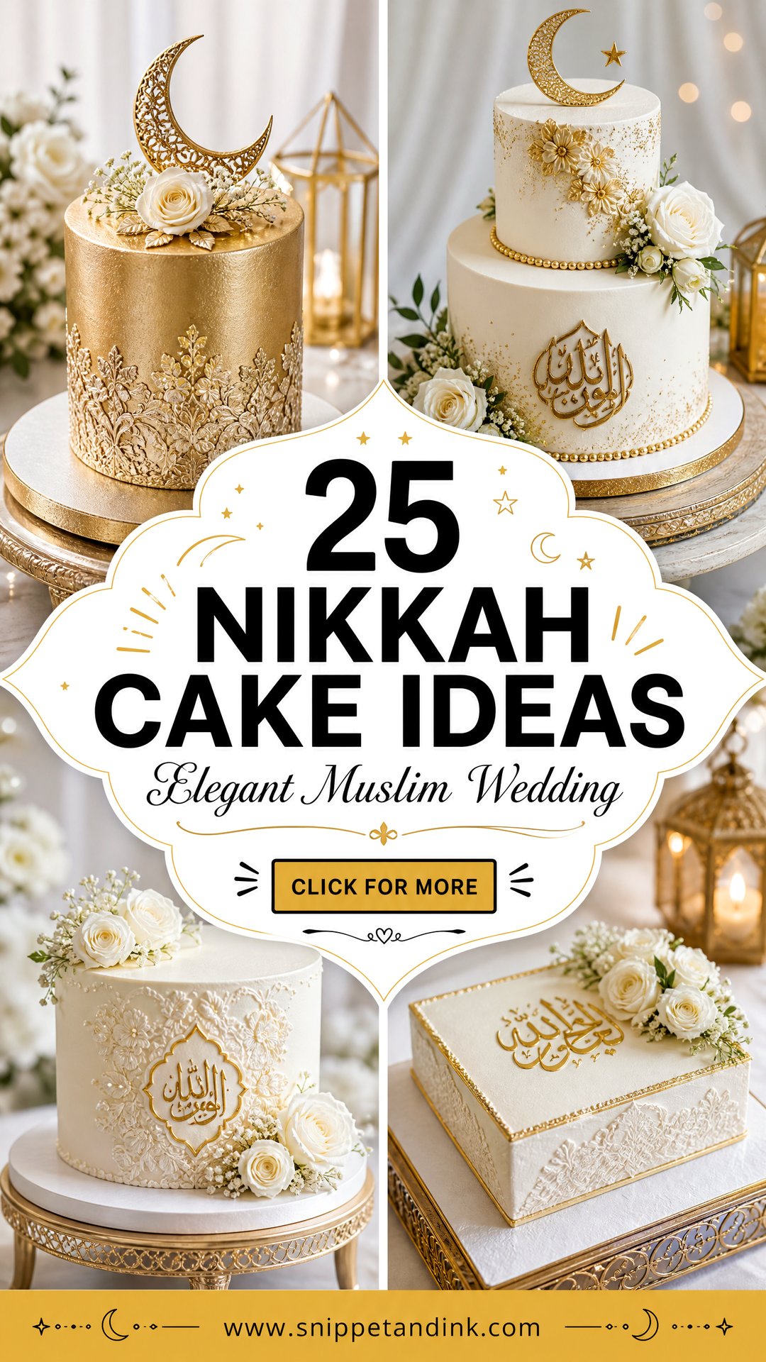 25 Nikkah Cake Ideas for an Elegant Muslim Wedding - 25 Nikkah Cake Ideas for an Elegant Muslim Wedding