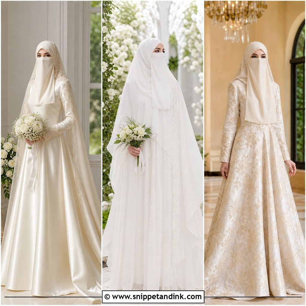25 Niqab Wedding Dress Ideas for Elegant, Modest Modern Brides
