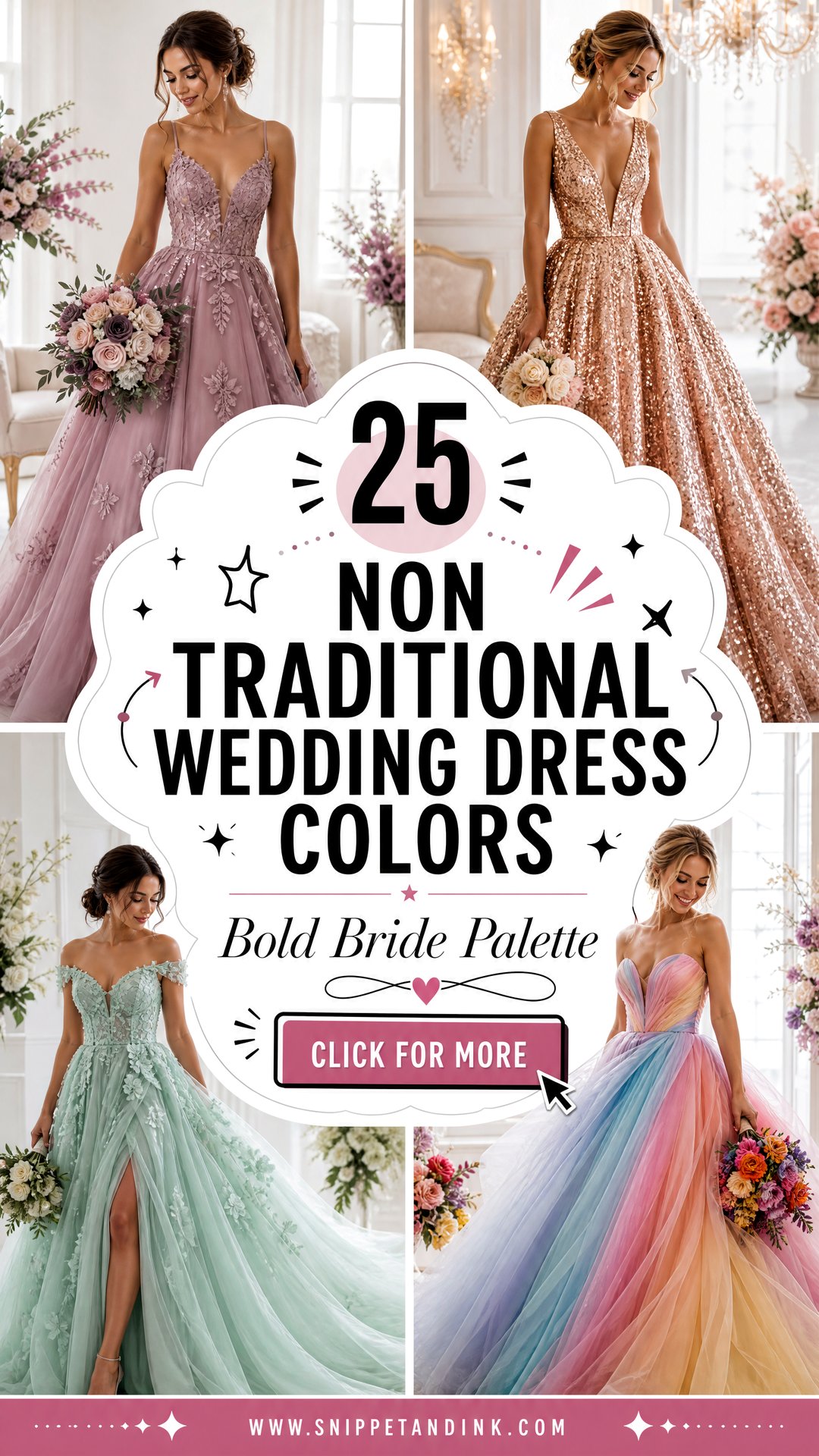 25 Non Traditional Wedding Dress Colors for Bold Brides - 25 Non Traditional Wedding Dress Colors for Bold Brides