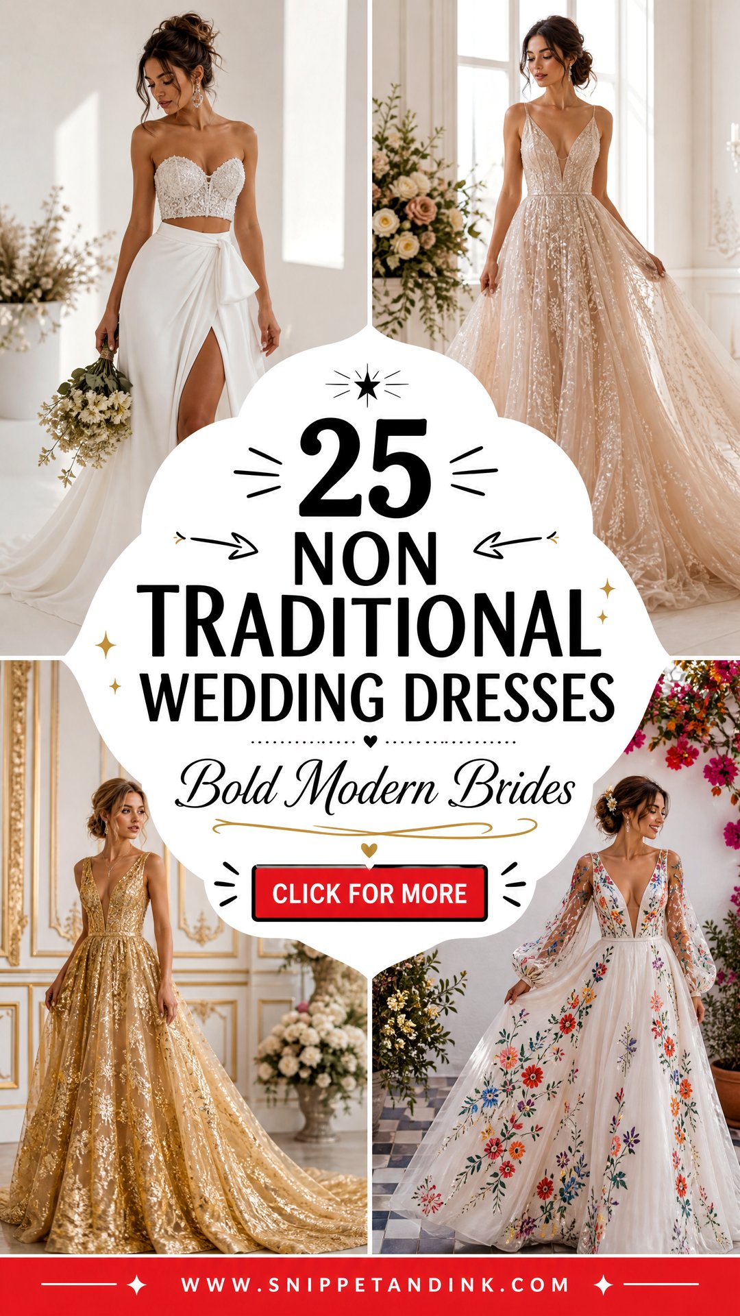 25 Non Traditional Wedding Dresses for Bold Modern Brides - 25 Non Traditional Wedding Dresses for Bold Modern Brides