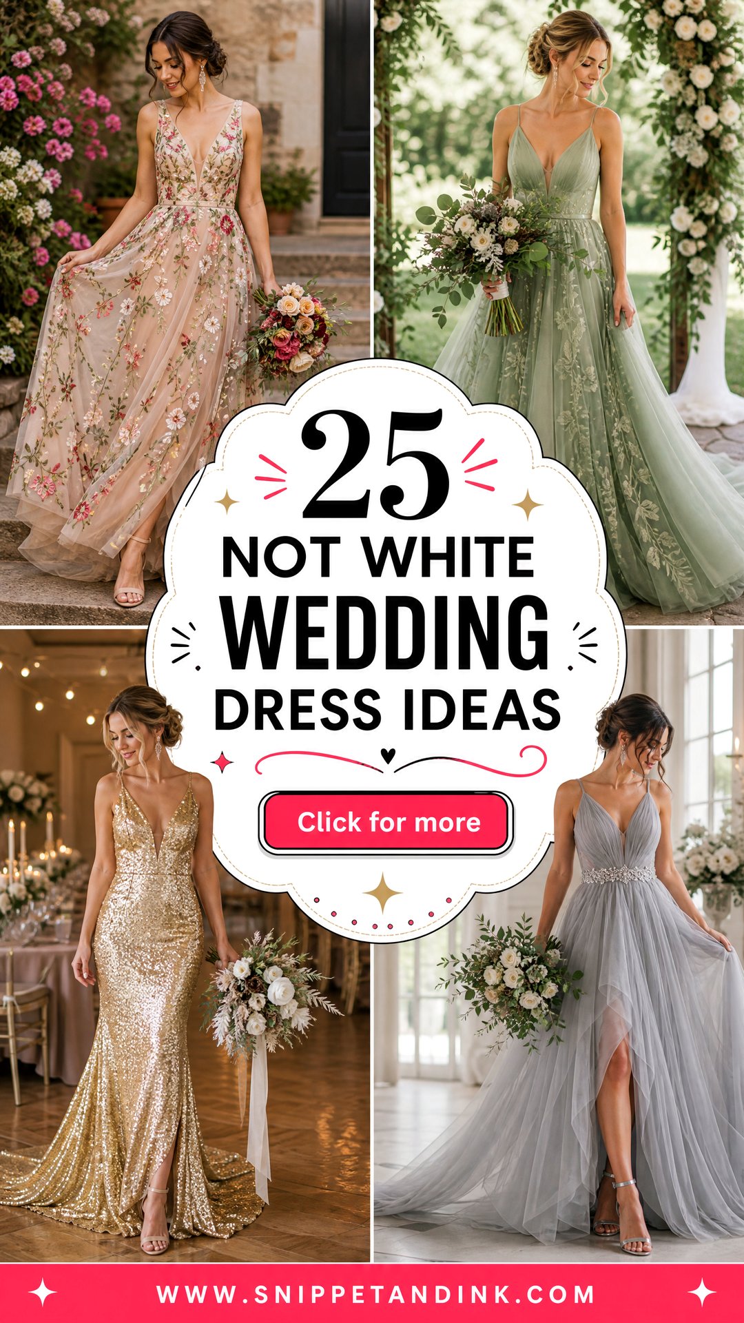 25 Not White Wedding Dress Ideas for Brides Who Love Color - 25 Not White Wedding Dress Ideas for Brides Who Love Color
