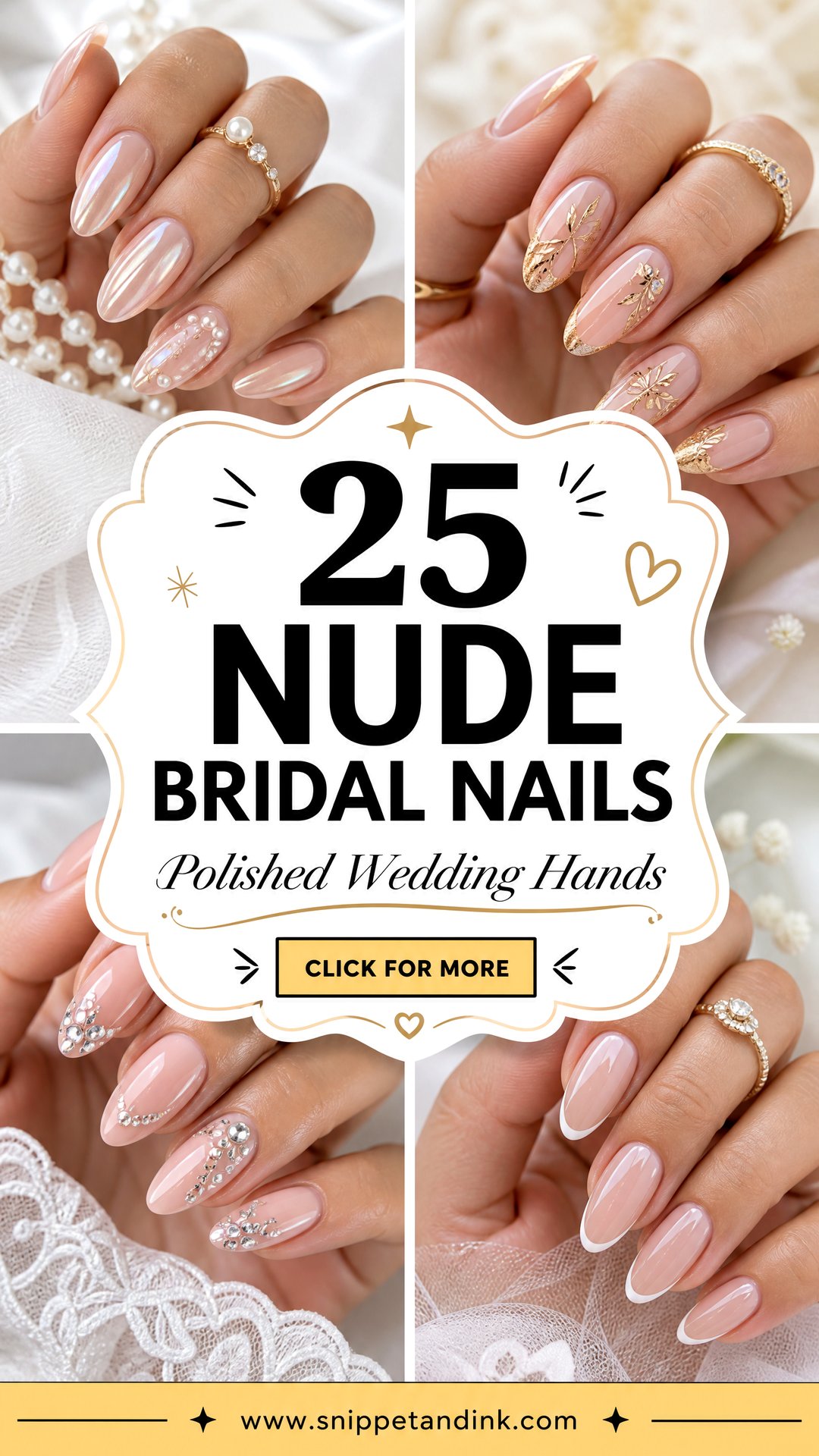 25 Nude Bridal Nails for a Polished Wedding Manicure - 25 Nude Bridal Nails for a Polished Wedding Manicure