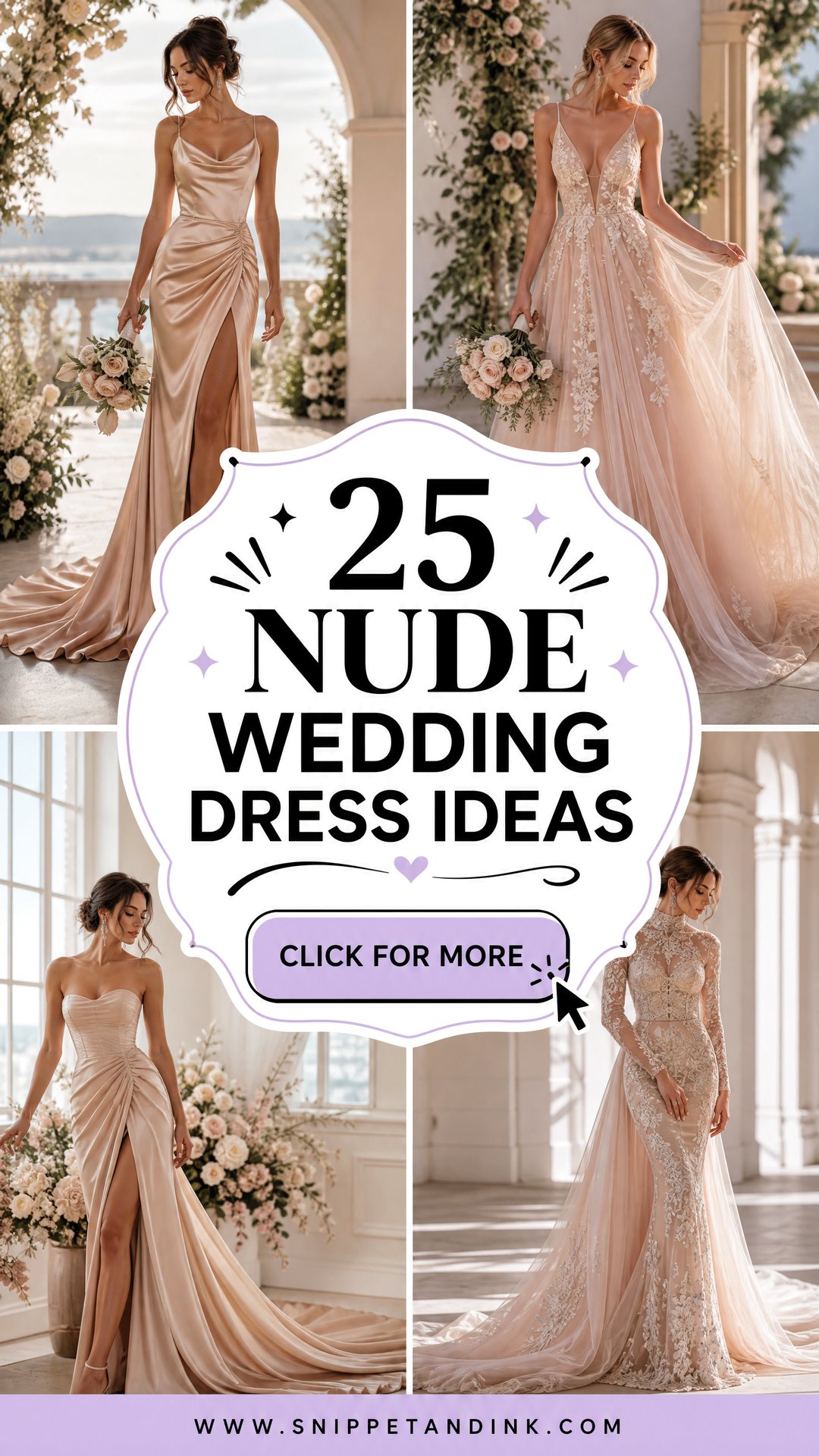 25 Nude Wedding Dress Ideas for a Soft Romantic Bridal Look - 25 Nude Wedding Dress Ideas for a Soft, Romantic Bridal Look