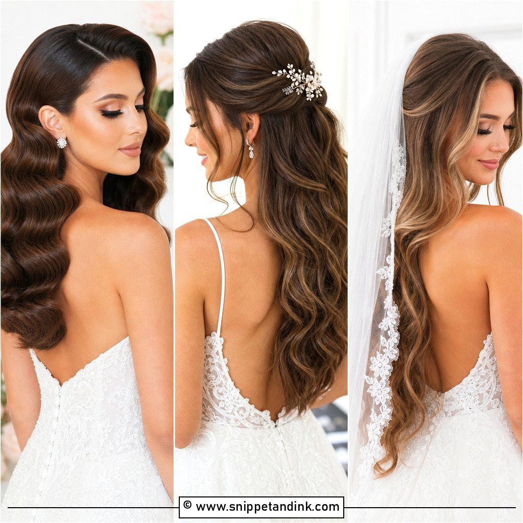 25 Open Hair Bridal Look Ideas for Effortless Wedding Glam