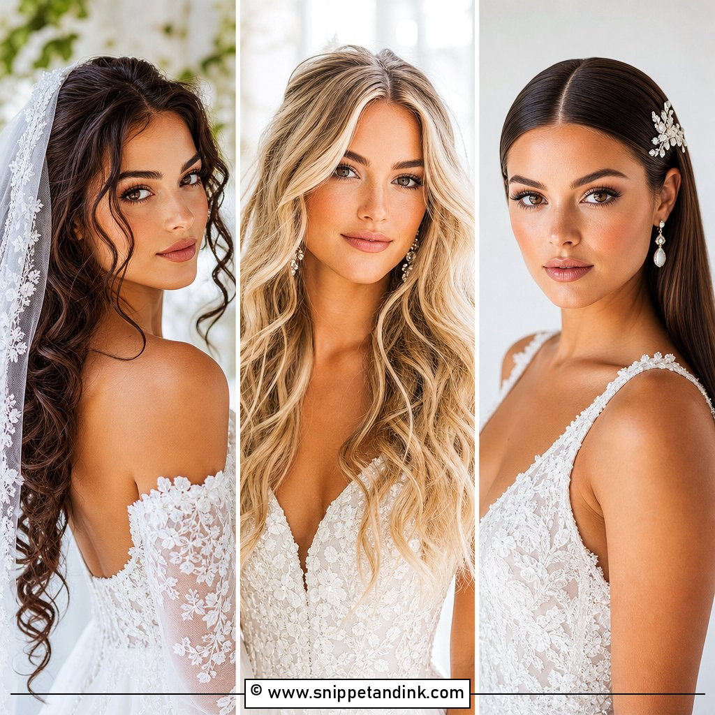 25 Open Hair Bride Ideas for Romantic Wedding Style
