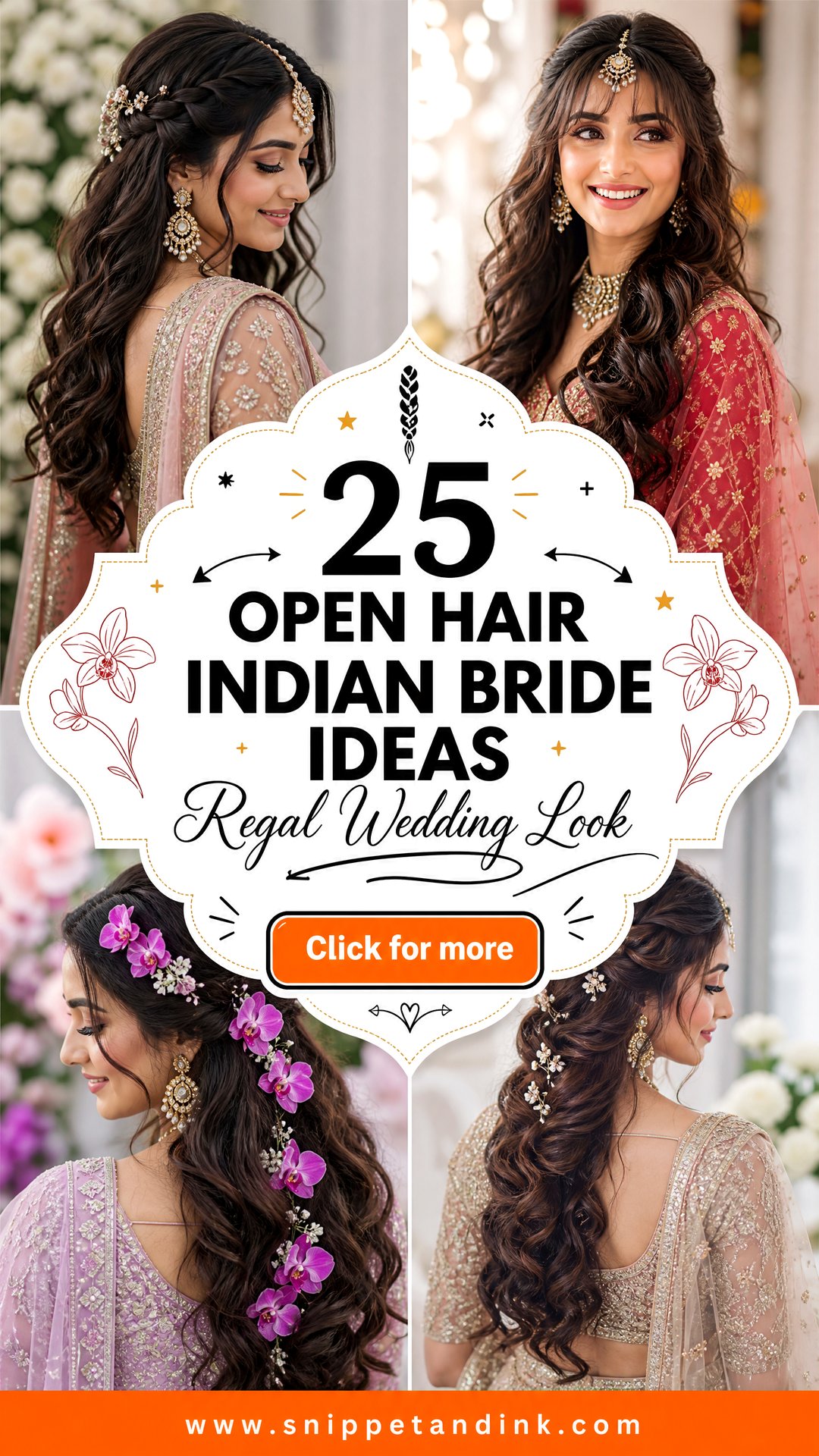 25 Open Hair Indian Bride Ideas for a Regal Wedding Look - 25 Open Hair Indian Bride Ideas for a Regal Wedding Look