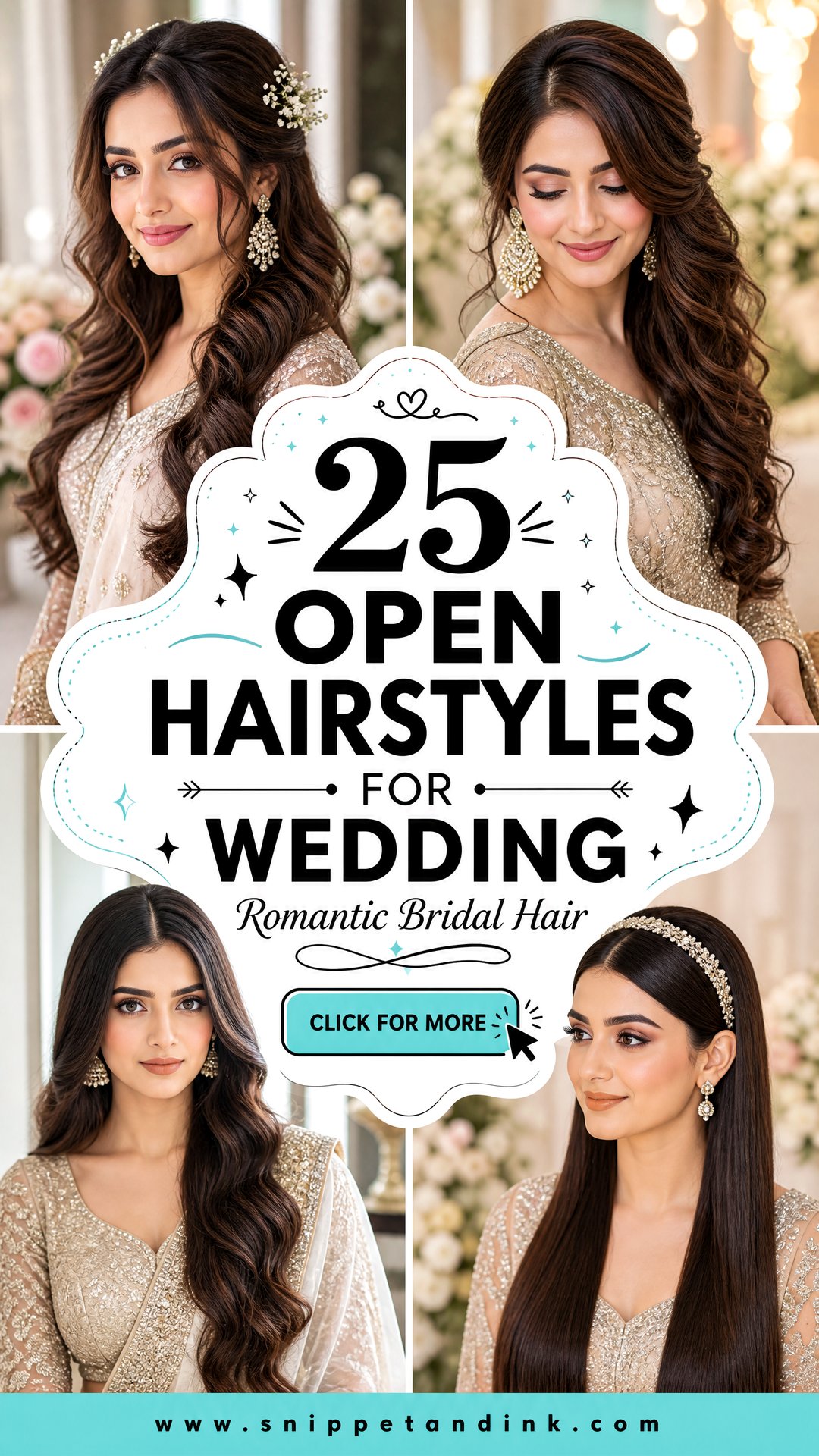 25 Open Hairstyles for Wedding Romantic Bridal Looks - 25 Open Hairstyles for Wedding: Romantic Bridal Looks